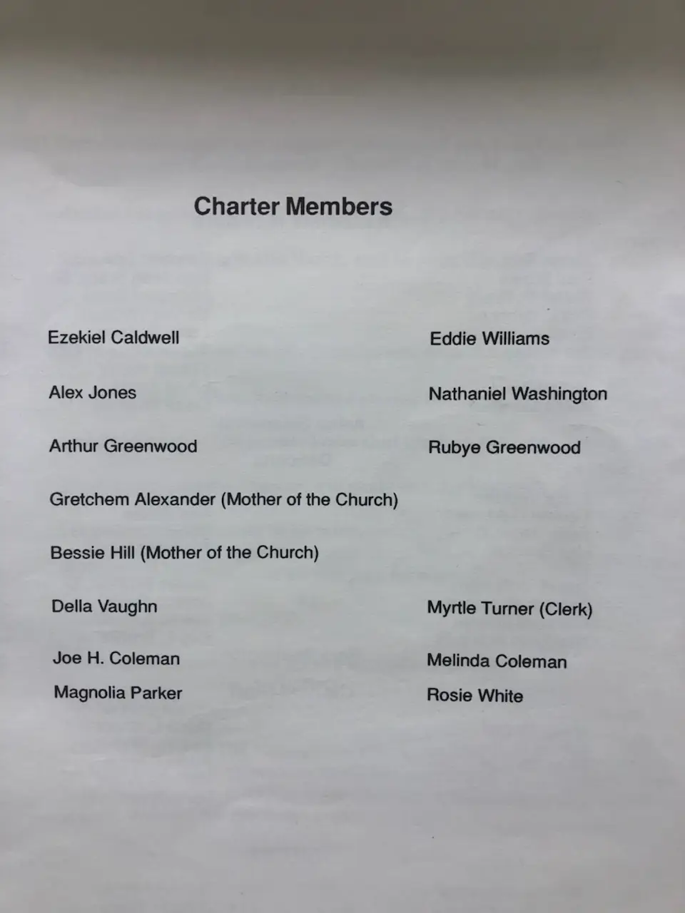 Charter Members