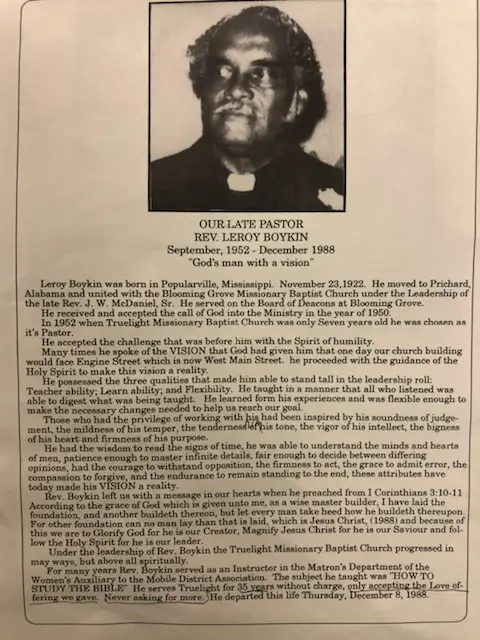 Pastor Leroy Boykin